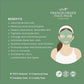 French Green Face Pack instruction manual with benefits listed on a green background